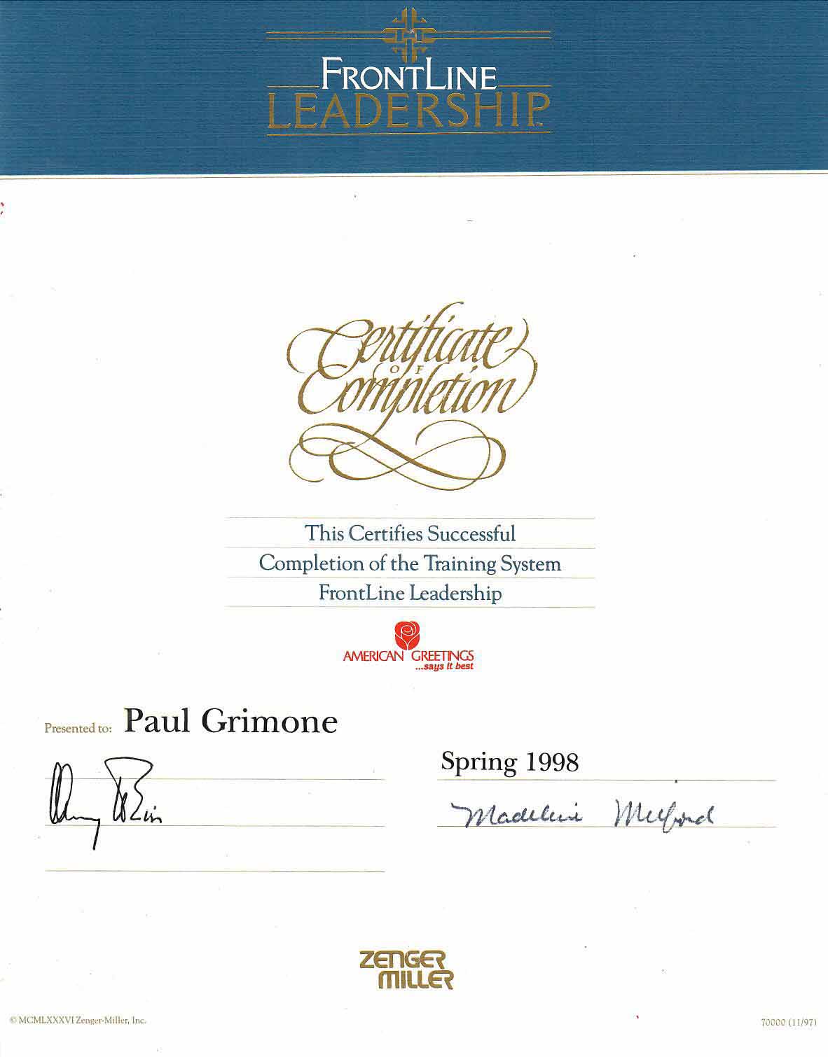 Frontline Leadership Training