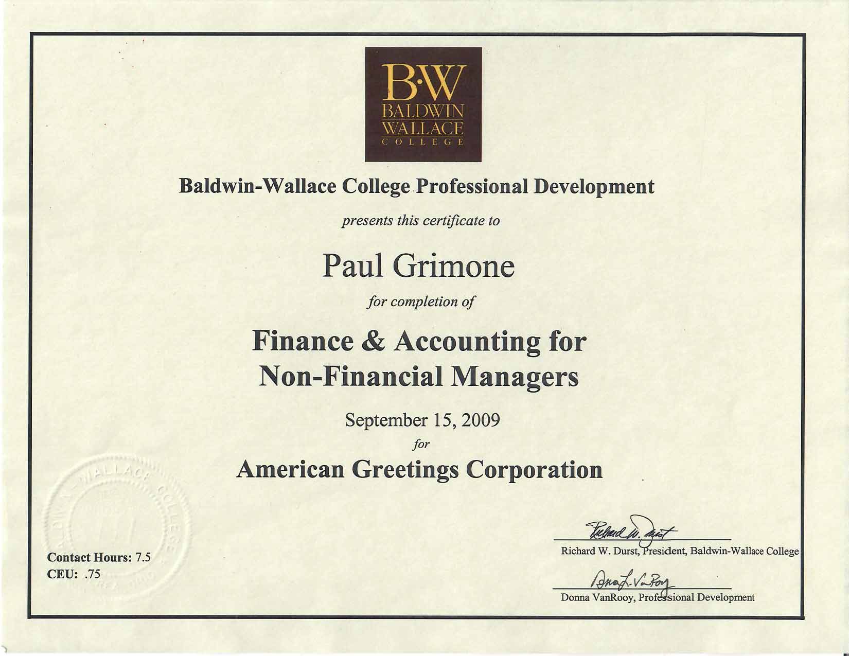 Finance and Accounting