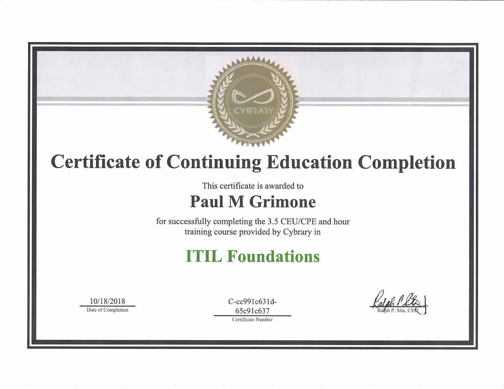 ITIL Foundations